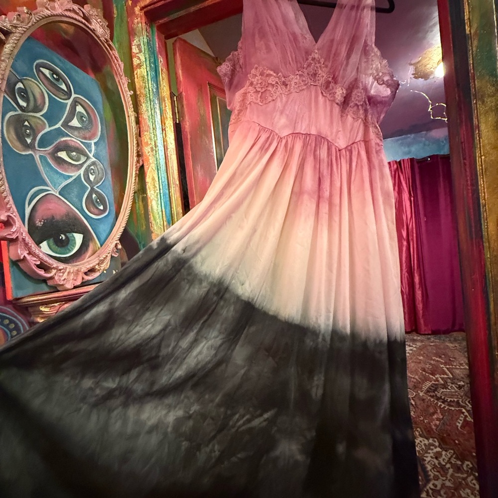 Pink and Black Ombre Dress